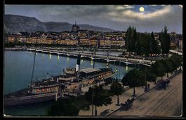 Genève, Débarcadère et Pont du Mont-B