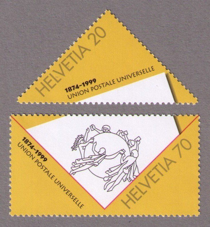 Tutti i francobolli: 1999_977+978+Z121 aus UPU-KLEINBOGEN_Ausschnitte / Paar ! ** – Nuovo (secondo la descrizione) da Marthalen venduto da Ch_quality 1