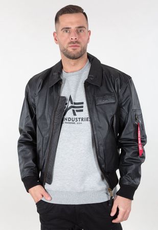 100% Original Alpha Lederjacke Bomberjacke echtes Leder XL