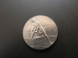 Medaille Tir Cantonale Neuchâtel 1906 Argent 15 g