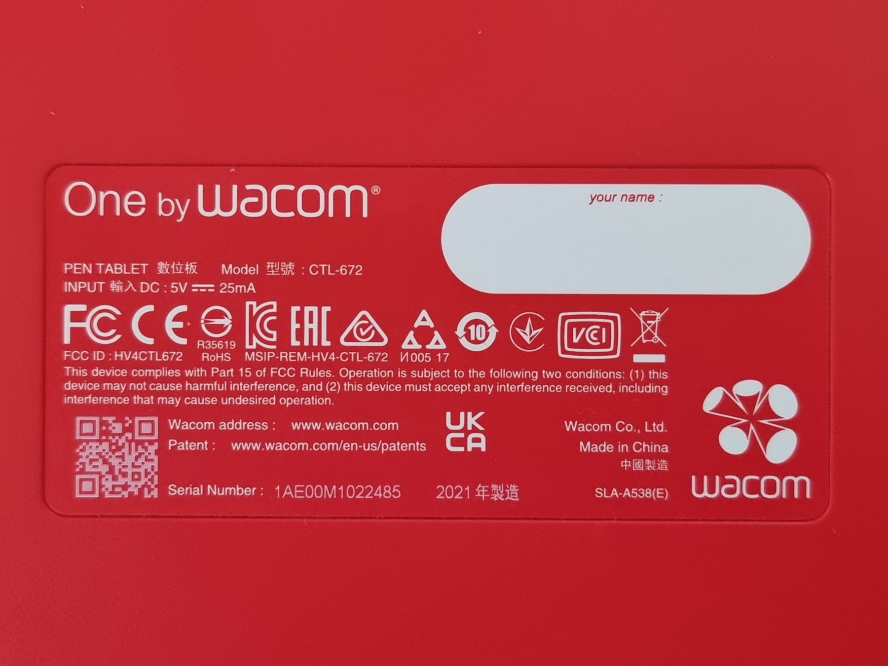 Wacom Tablet PC: Grafiktablett One by Wacom CTL-672 – Usato da Oberrohrdorf venduto da Nitram 1