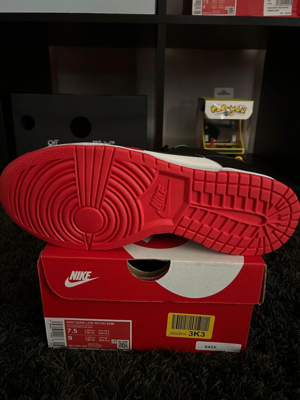 Nike Scarpe da uomo: Nike Dunk Low Retro EMB Black Red Gr. 40.5 / US 7.5 – Nuovo e nell'imballaggio originale da Zürich venduto da Matteo1997x 1