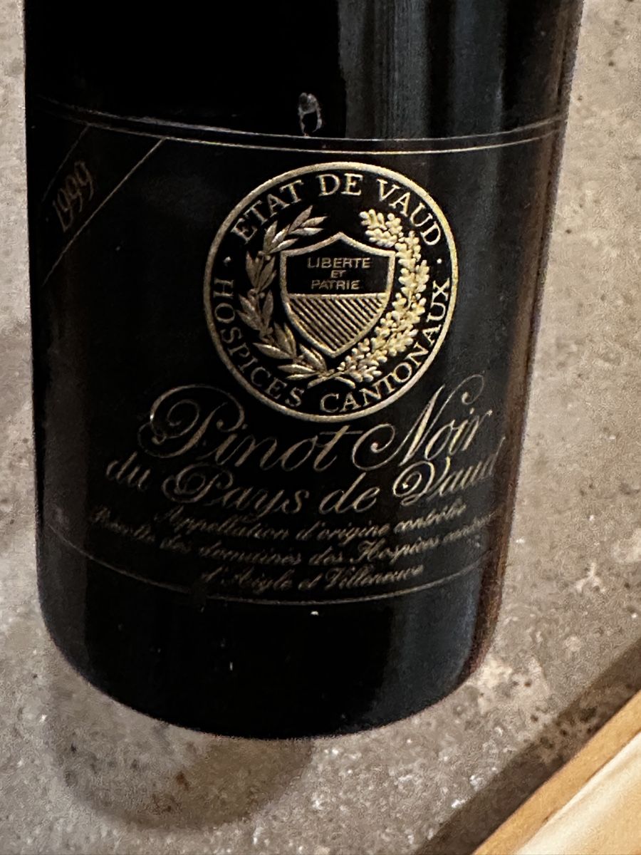 Vino: Pinot Noir pays de Vaud 1999 – Nuovo e nell'imballaggio originale da Châtel-St-Denis venduto da OTB 1