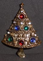 Originelle Weihnachts – Brosche Tannenbaum