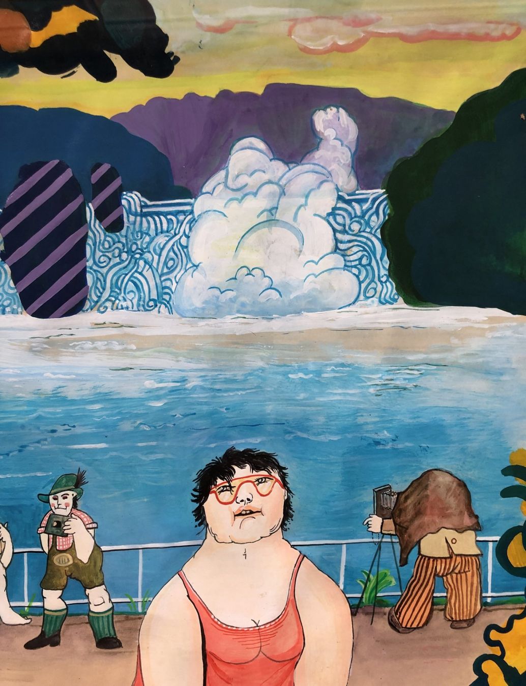 Tableaux: Fredy Deola - Art Brut - Gemälde - Rheinfall – D'occasion à Schaffhausen par durruti 4