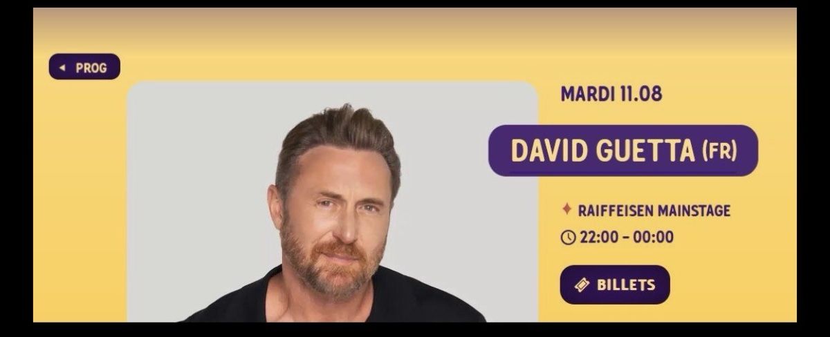 Tickets: Billet Venoge Guetta 11.08 – Neu und originalverpackt aus Vevey von shadannonces 1
