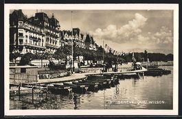 AK Genève, Quai Wilson, 1932