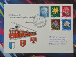 CL28 Enveloppe + Timbre Suisse 1964