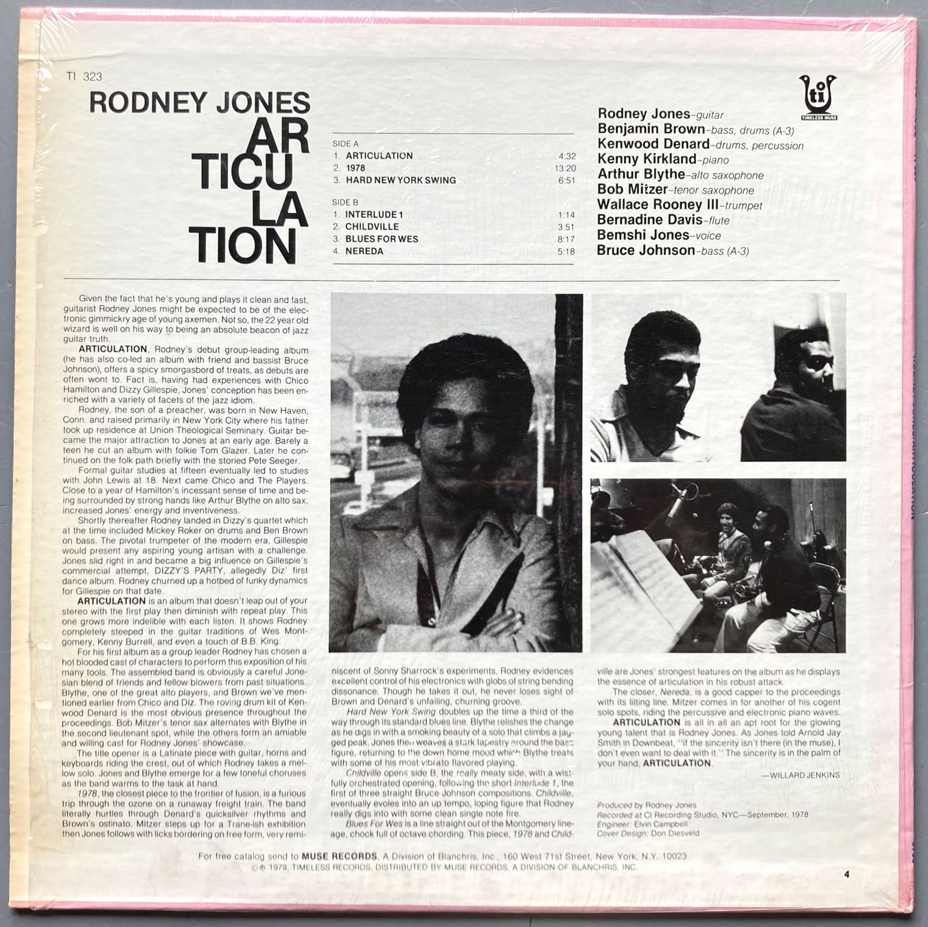 Dischi in vinile: RODNEY JONES - ARTICULATION – Usato da Poliez-Pittet venduto da Newtown-Records 1
