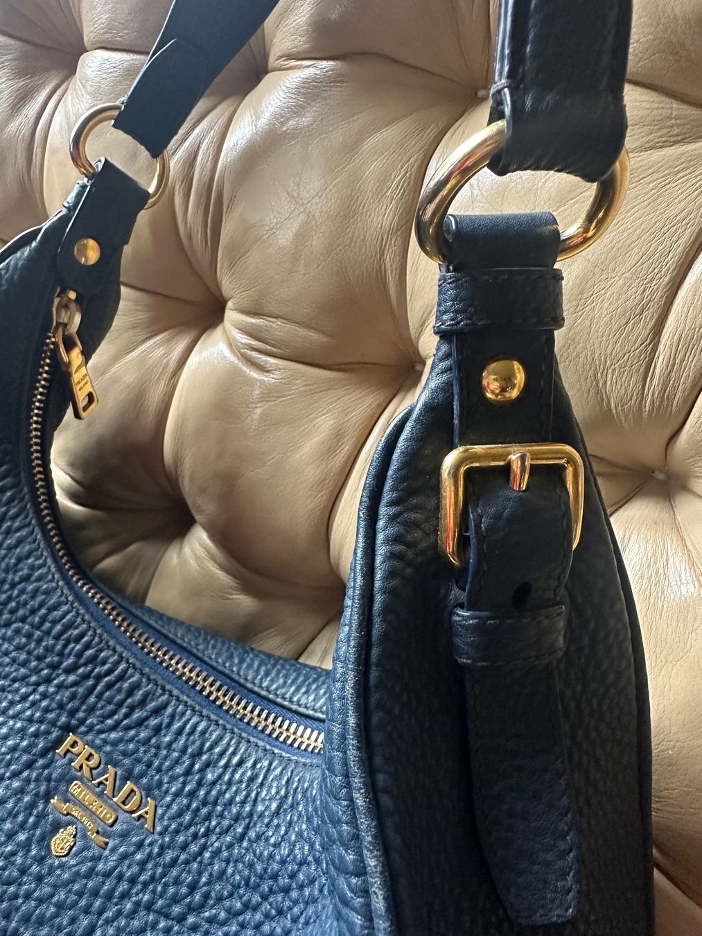 Prada Borse da donna: PRADA Handtasche Leder marine – Usato da zürich venduto da goldklumpen 2