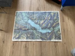 Alte Thunersee Exkursionskarte aus dem Jahr 1935