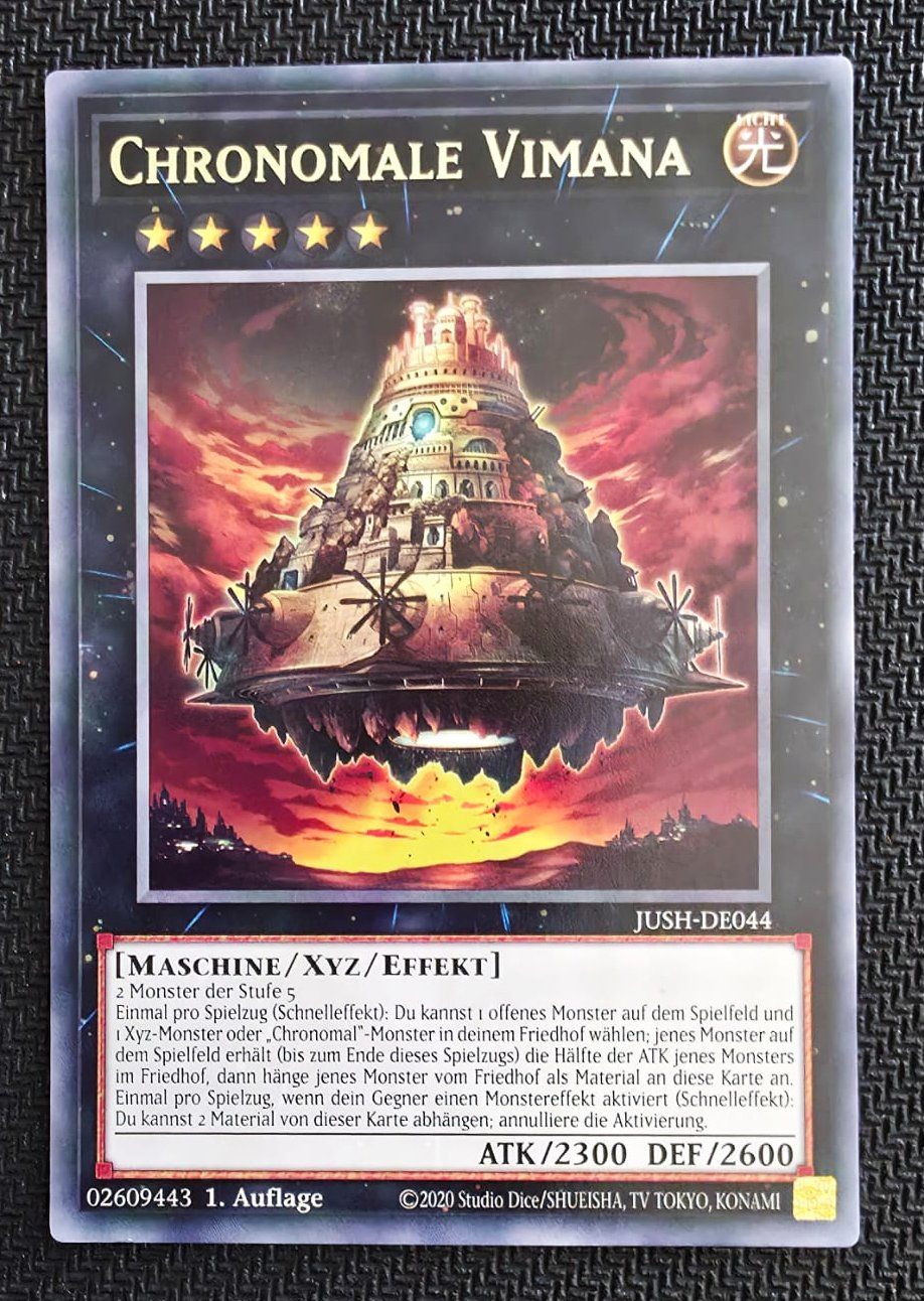 Yugioh Carte collezionabili: Chronomale Vimana - JUSH-DE044 - Yu-Gi-Oh! – Nuovo (secondo la descrizione) da Zürich venduto da Zetto