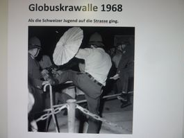 Vintage Zürcher Polizei Schutzschild Globus Krawalle 1968