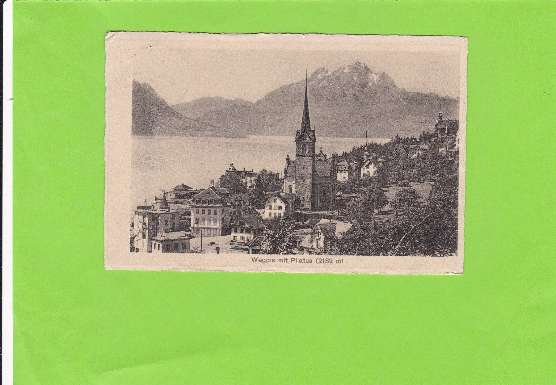 Cartoline postali: Weggis mit Pilatus--1912 – Usato da St. Peterzell venduto da neckertal