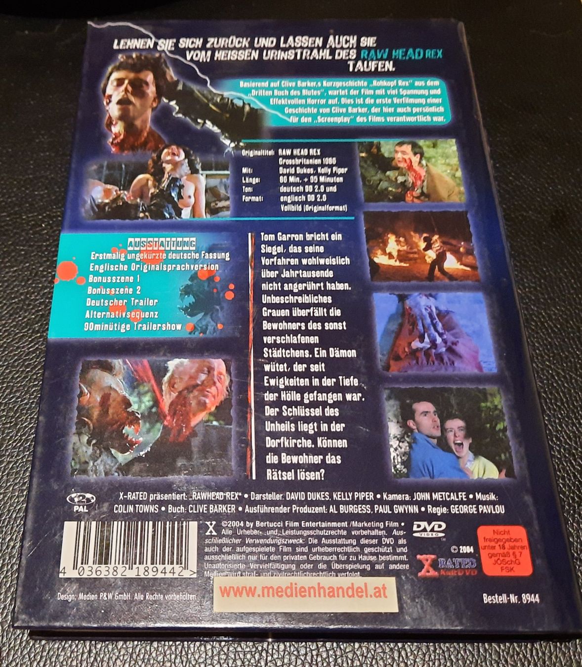 Tous les DVDs: Clive Barker's RawHeadRex uncut große Hartbox – D'occasion à Dietwil par Vrilodin 1