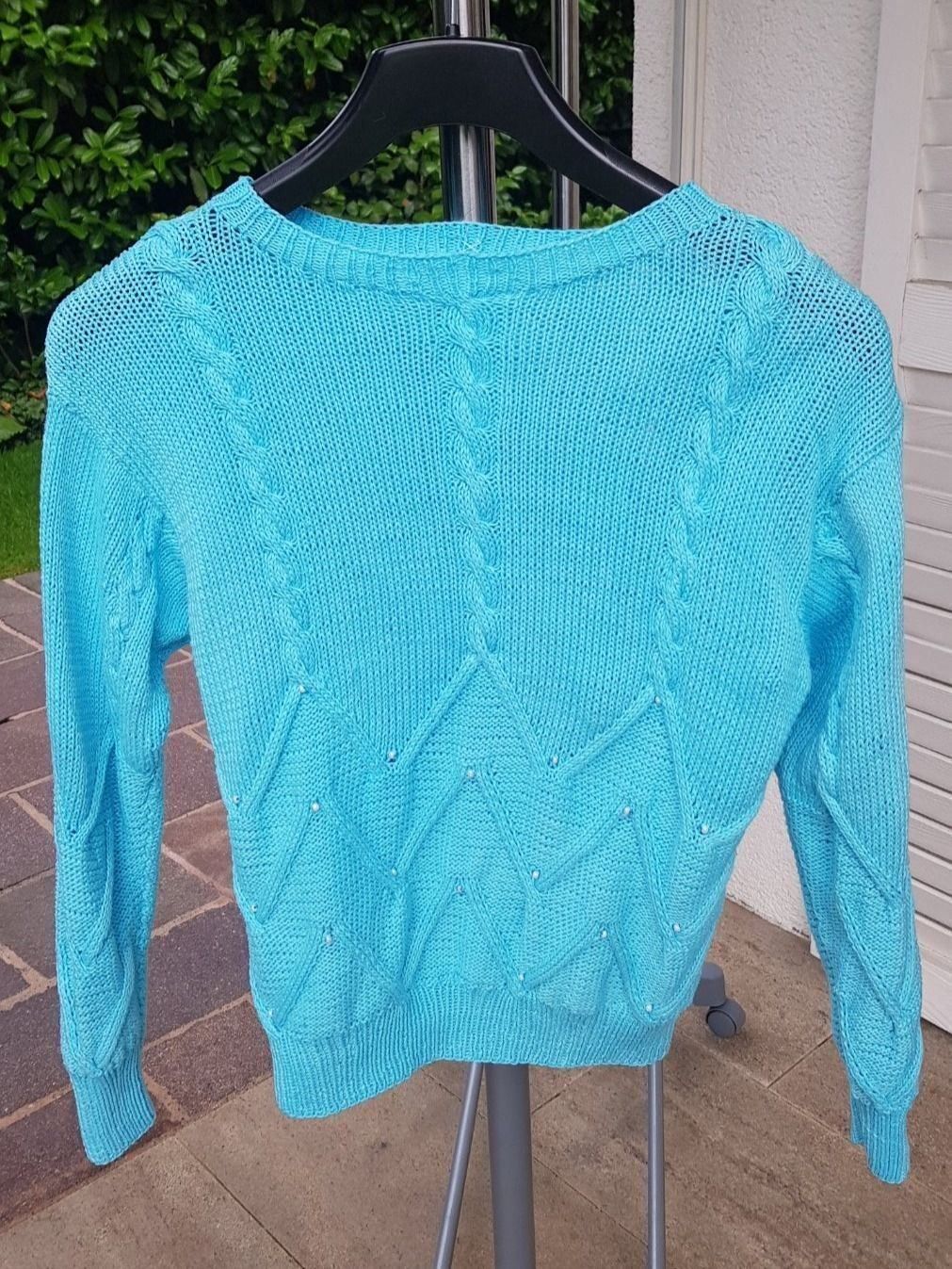 Maglioni & Felpe: Pullover Garn Vintage türkis – Usato da Mörschwil venduto da wunderkiste44 3