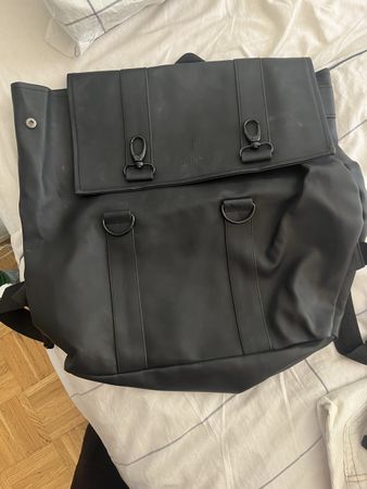 Sac à dos Rains noir, usé