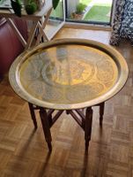 Grande table à thé orientale / marocaine (Laiton massif)