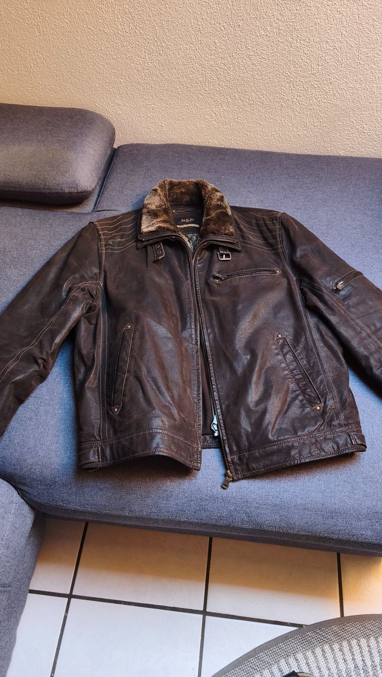 Giacche: Lederjacke P&P Projects & People braun – Usato da Nottwil venduto da 66Vespa 1