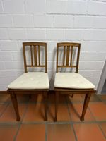 2 Holzstühle mit Sitzkissen, Vintage Stil