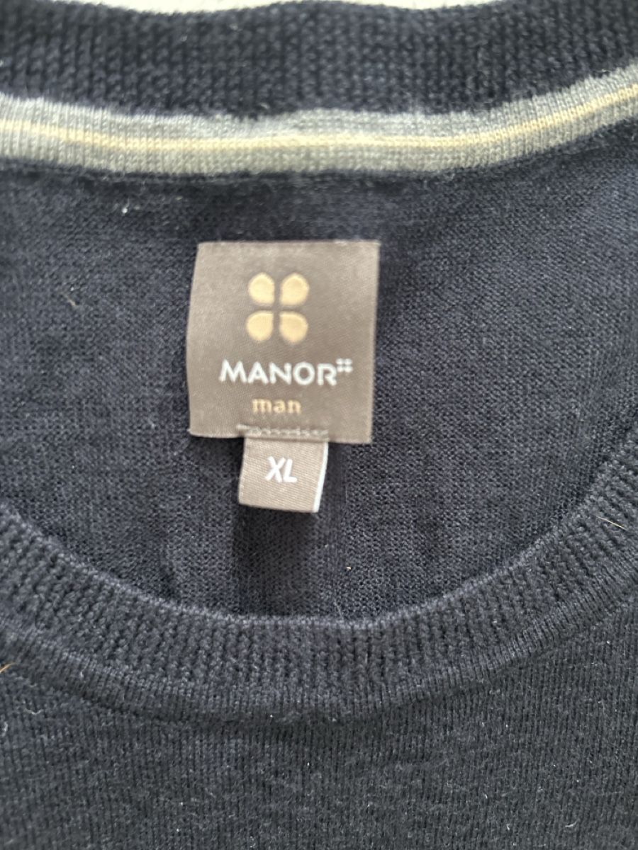 Manor Maglioni & Felpe: Strickpullover Manor 100% Schurwolle dunkelblau Gr. XL Herbs – Usato da St.Gallen venduto da lala19 1