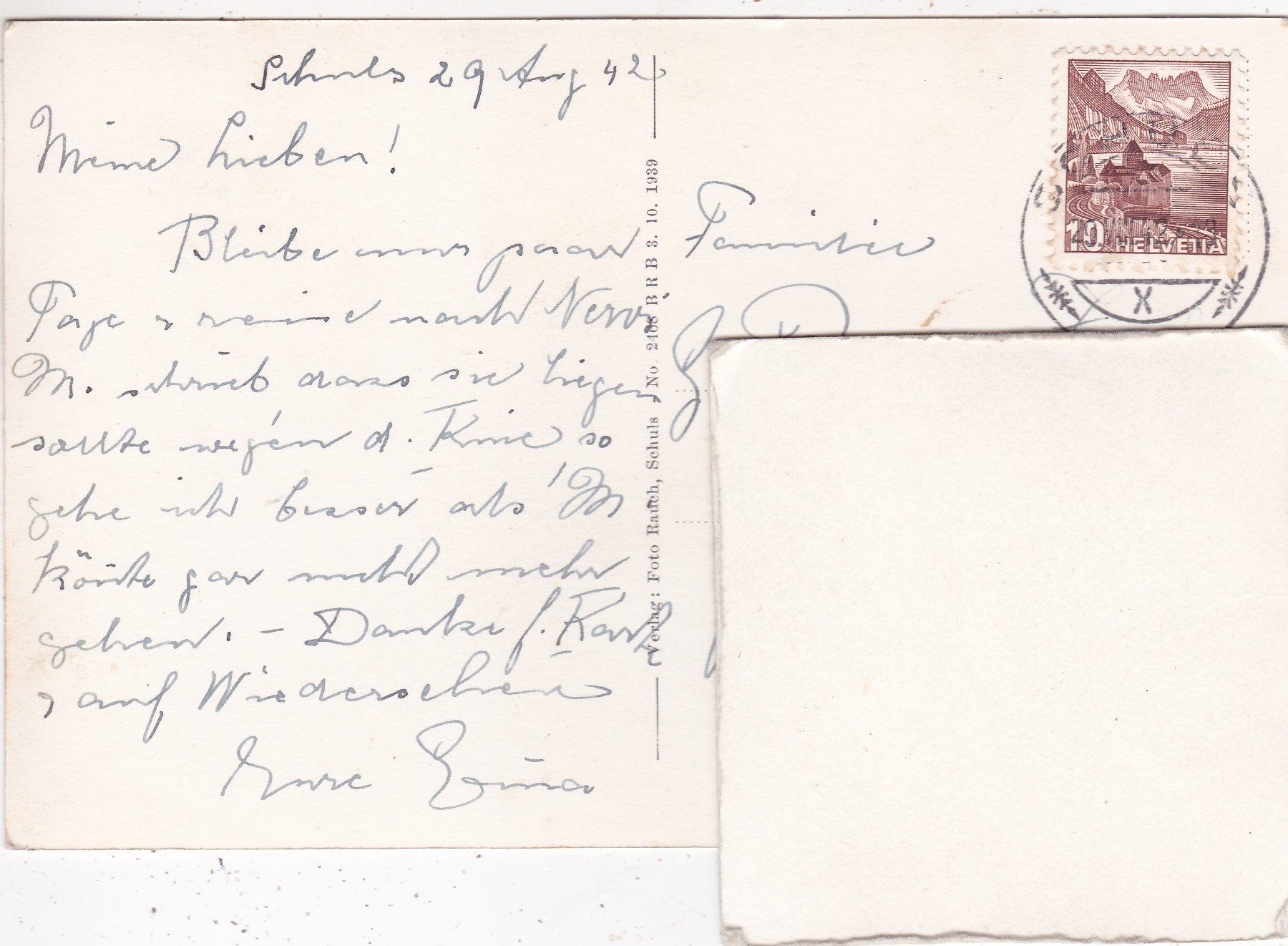 Cartes postales: Schuls Scuol 1942 – D'occasion à Herisau par Lisegrat2008 1