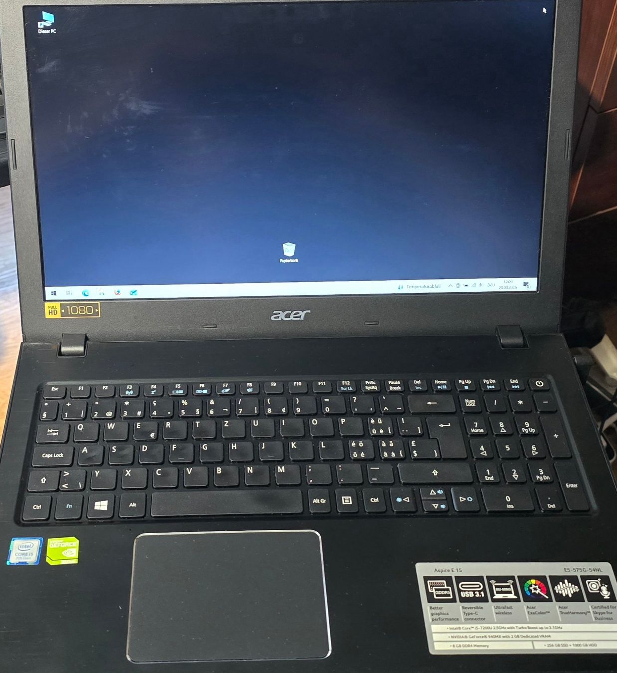 Acer Notebooks: ACER E15 - E575G-54NL – Gebraucht aus Lyss von Mixbox
