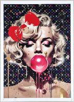 Death NYC Ltd Ed Pop Art Druck " Vuitton Bubble Gum Monroe