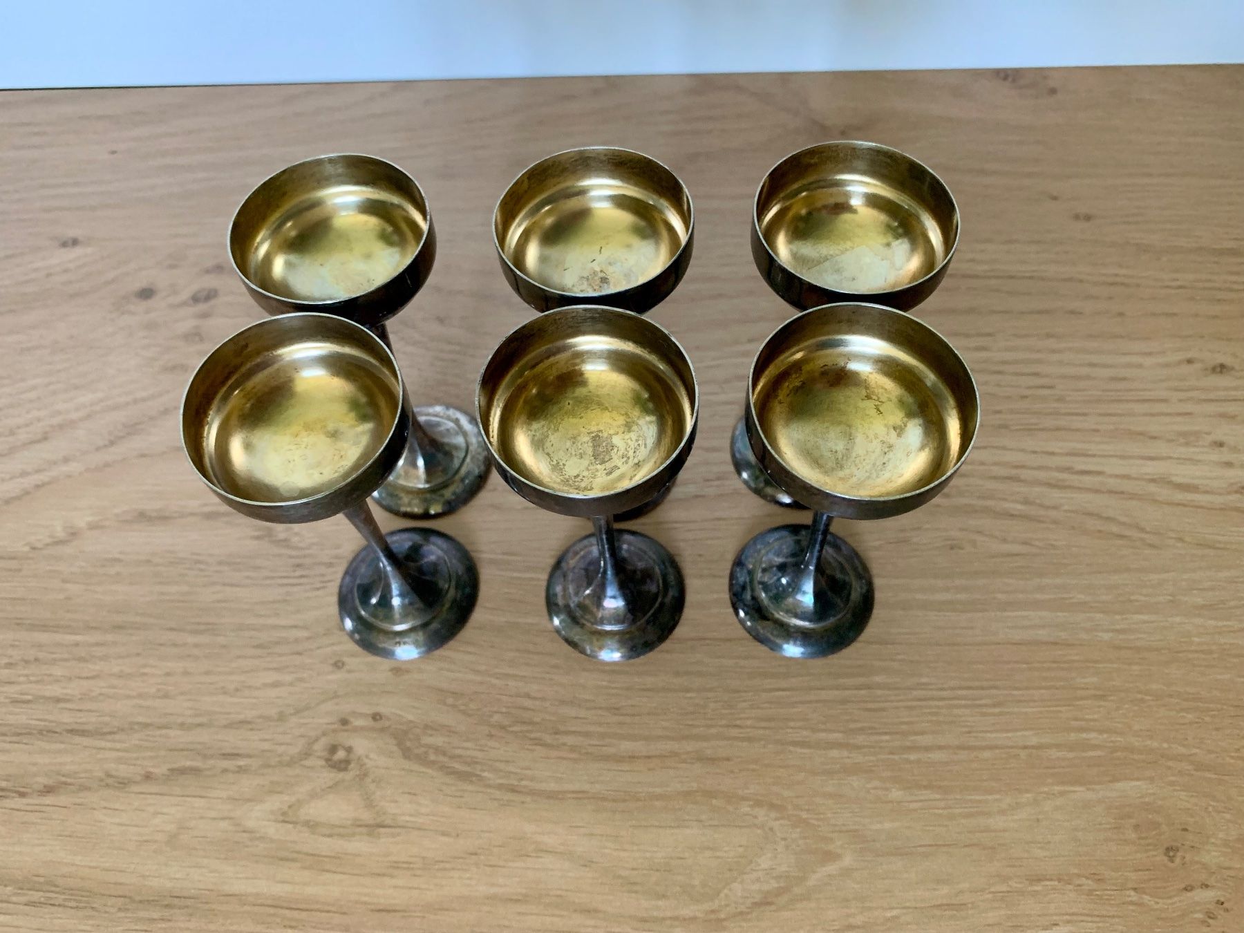 Bicchieri: 6 wunderschöne alte Schnappsgläsli aus Alpaka Silber – Usato da Rothrist venduto da Fondgruebe 1