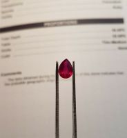 Luxus Rubin Tropfen Paar 1,68 ct mit Zertifikat
