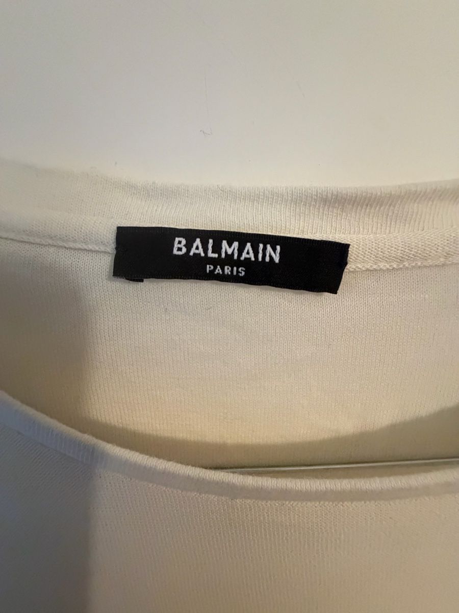 Balmain T-shirt: Maglietta Balmain Paris Uomo M cotone bianco – Usato da Lugano venduto da can_xdd8 2