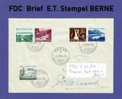 FDC Brief P.P E.T. Stempel Berne Franz.Markensatz  Kat.150.-