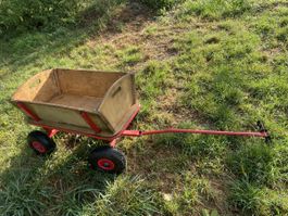 Bollerwagen Holz rot Gestell gebraucht guter Zustand