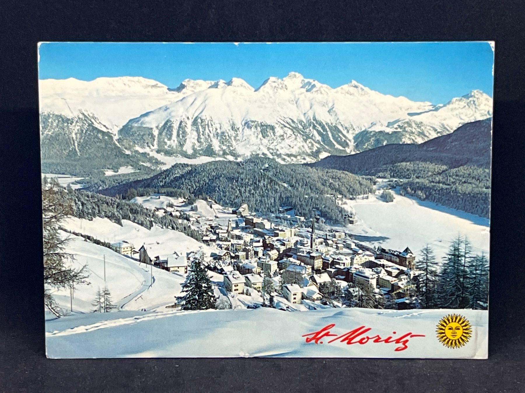 Cartoline postali: St. Moritz mit Piz Languard – Usato da Widnau venduto da Brusi9