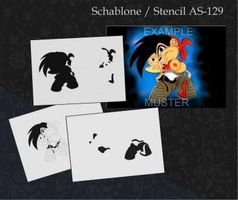 Step by Step Airbrush-Schablone Kiss me