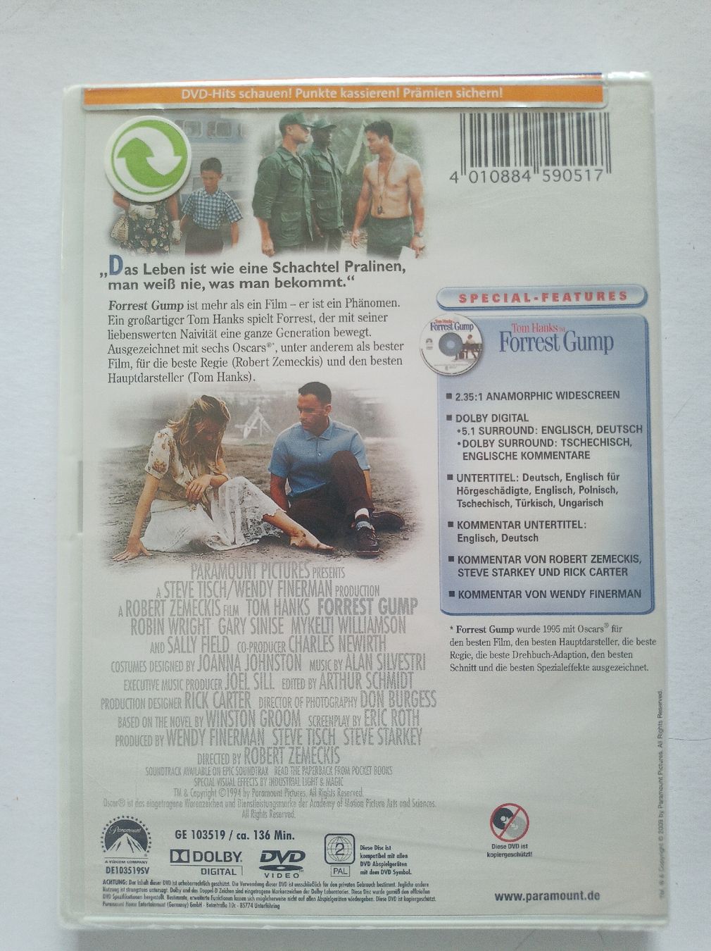 Tutti i DVDs: Forrest Gump - DVD – Nuovo e nell'imballaggio originale da Tann venduto da Veebee6 1