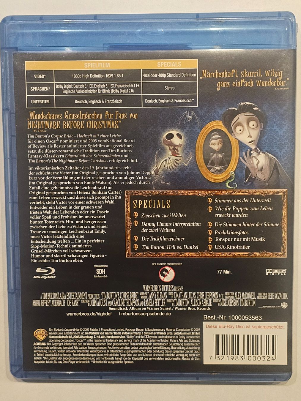 Tous les DVDs: Blu-ray Corpse Bride Hochzeit mit einer Leiche – D'occasion à Würenlos par Keks 1