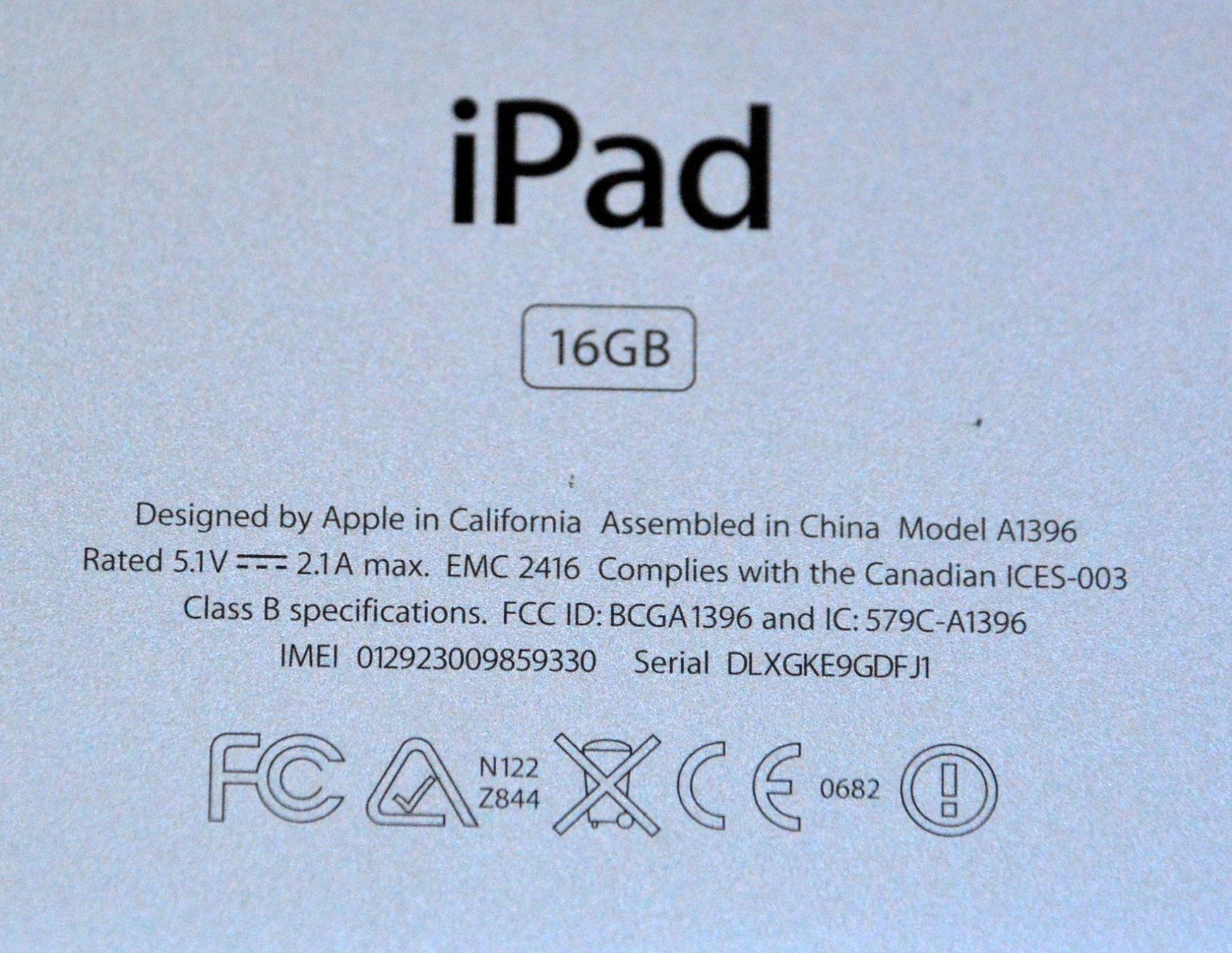 Apple Tablet PC: Apple iPad 2 16GB A1396 Sim – Gebraucht aus Collonges von  3