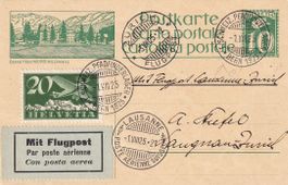 Direktflug AdAA Lausanne-Zürich 1925 (Pfadfinderlager Bern)