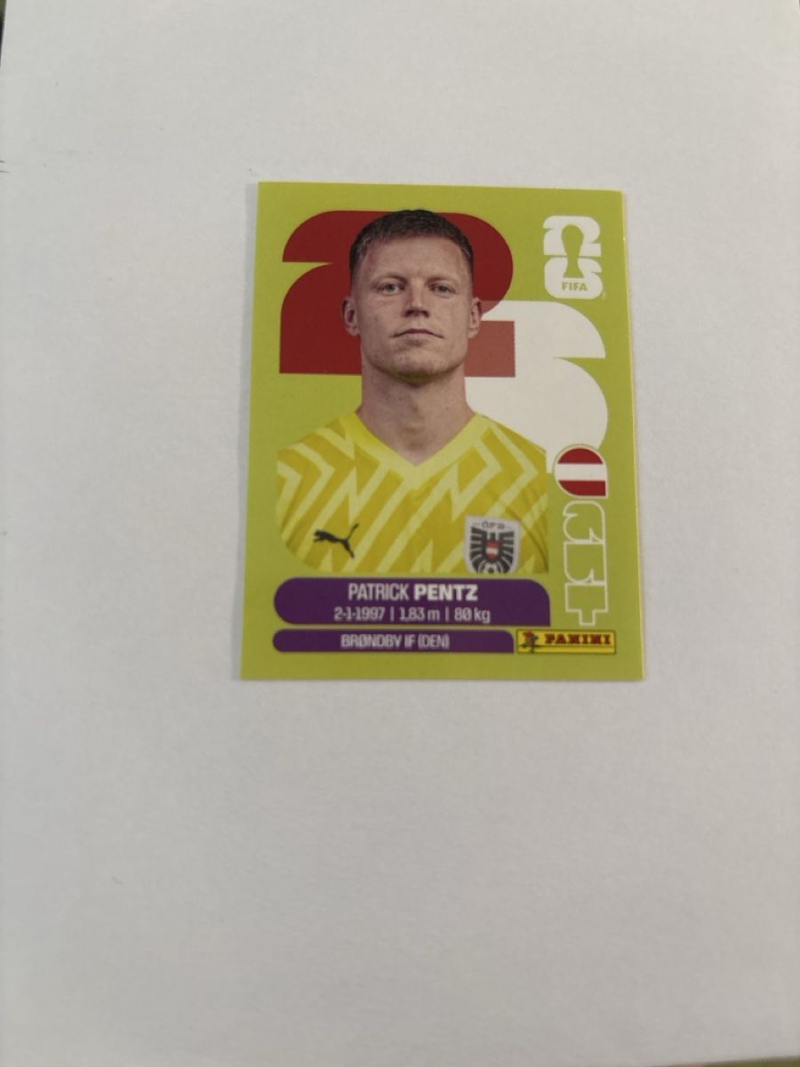 Panini Carte collezionabili: Panini Sticker WM 2026 Patrick Pentz AUT 3  – Nuovo (secondo la descrizione) da Suhr venduto da Aylou