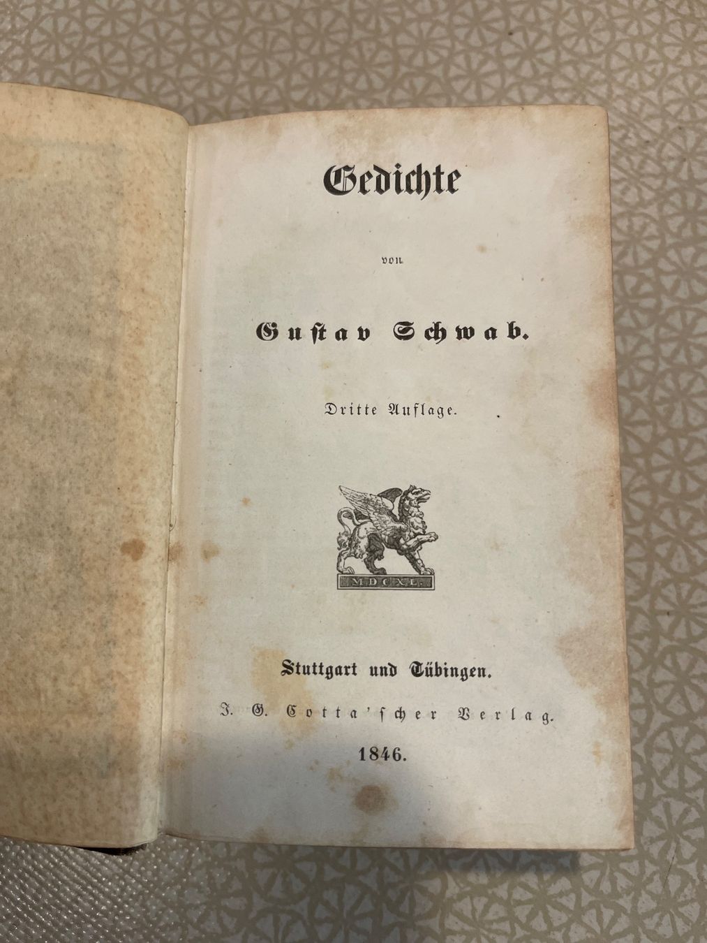 Libri: Buch - Gedichte von Gustav Schwab – Usato da Urnäsch venduto da pas_5r9c 4