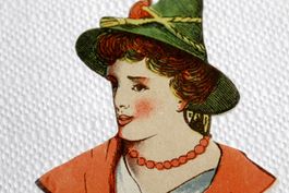 20x Jugendstil - Dekobild JUNGE DAME, Oblaten, um 1910