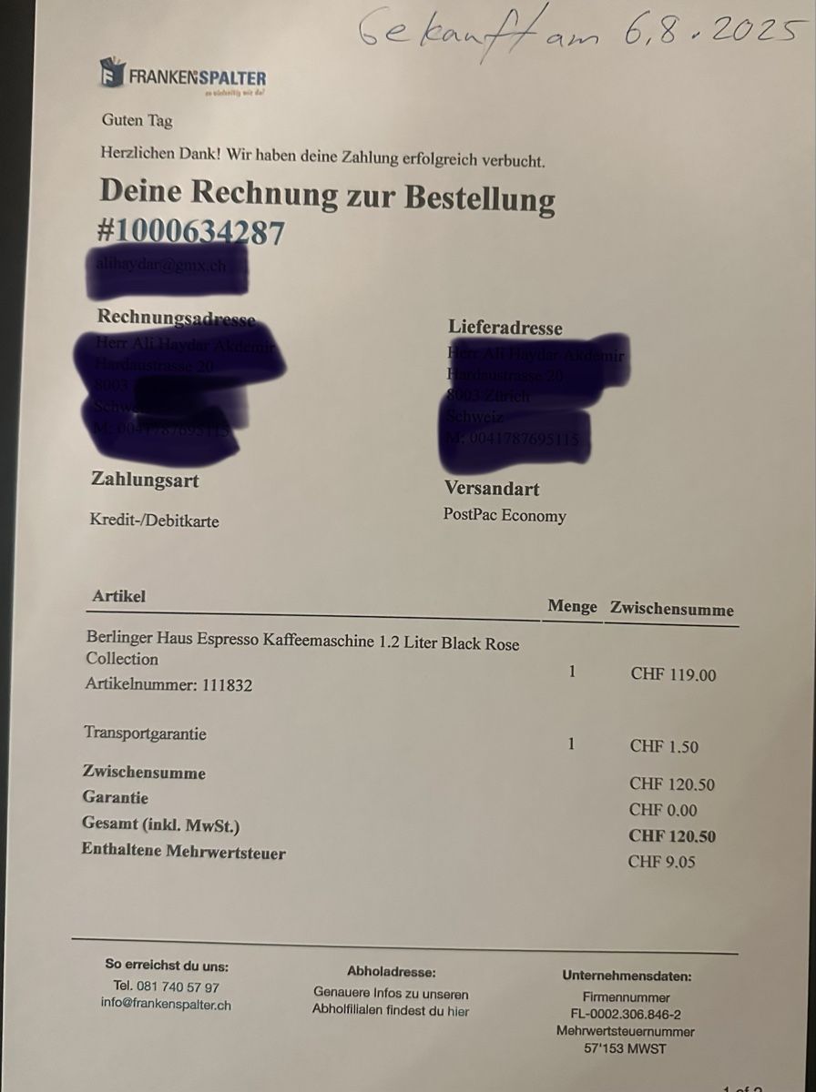 Macchine per caffè & Macchine per espresso: Kaffeemaschine – Usato da Zürich venduto da Alihaydar1 3