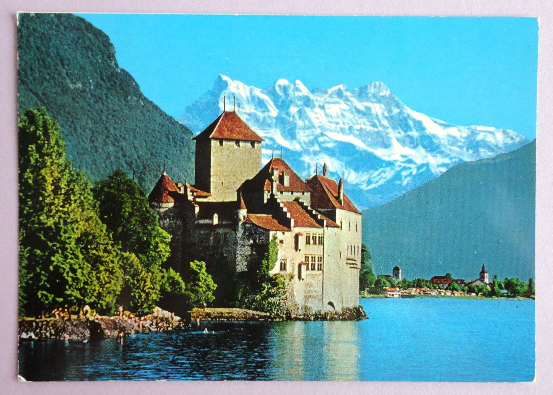 Cartoline postali: Château de Chillon et Dents du Midi – Difettoso da Fétigny venduto da Billy2miny