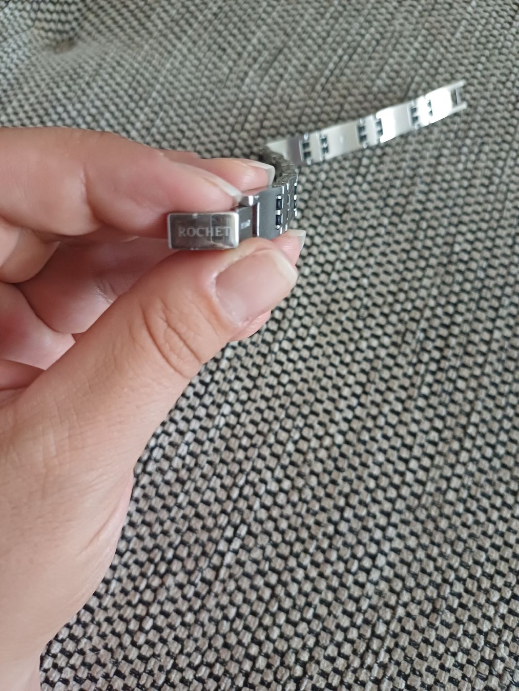 Bracciali & Braccialetti: Armband Rochet Stahl Schwarz Silber  – Usato da Ostermundigen venduto da Loulilou86 2