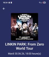 A vendre 1 ticket place assise pour Linkin Park a Zurich