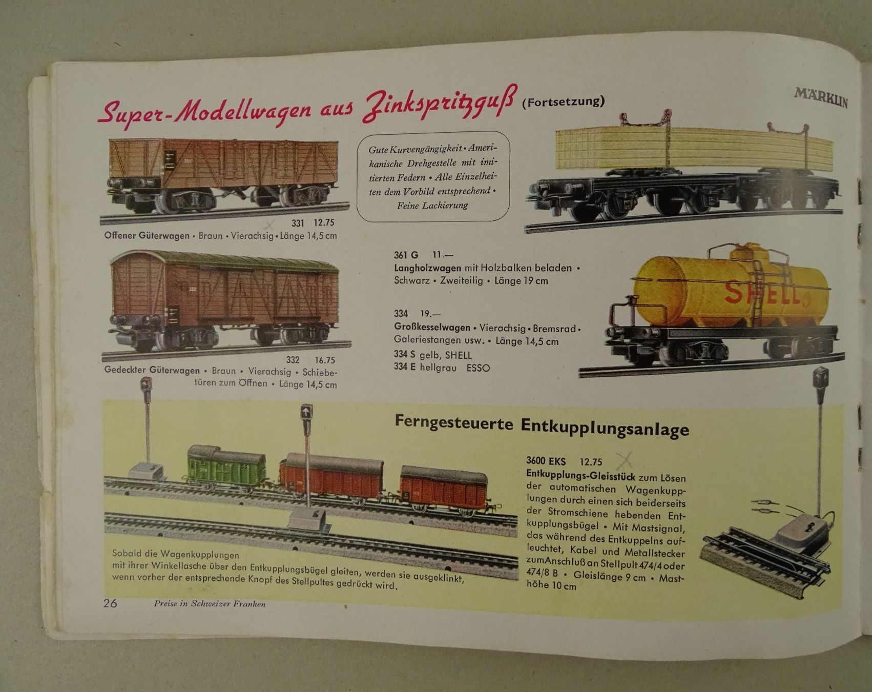Märklin Modellini di ferrovie: MÄRKLIN KATALOG 1952 – Usato da Grüningen venduto da Kartensammler 6