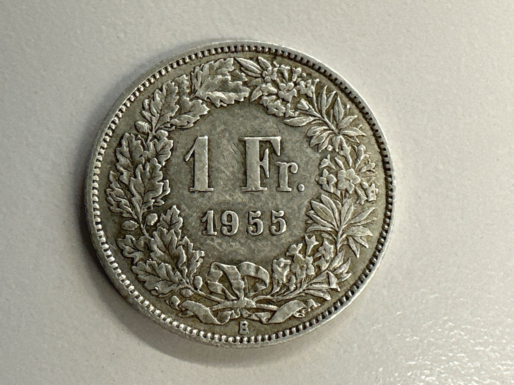 Tutti le monete: 1 Fr. Silber Schweiz 1955 ss – Usato da Herisau venduto da herau