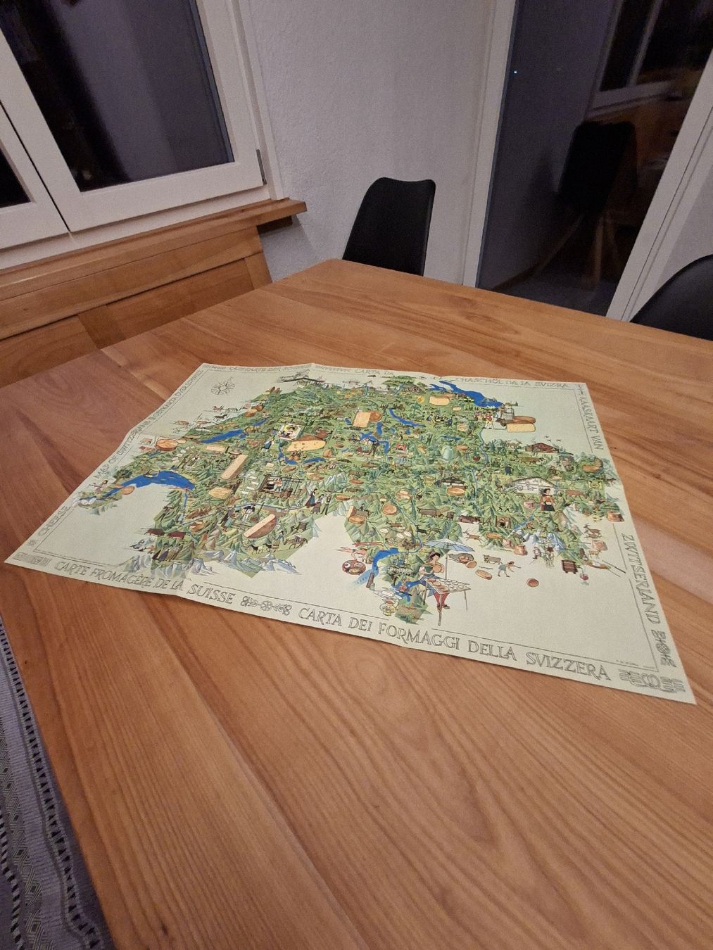 Cartine & Atlanti: Käsekarte Der Schweiz 1967 – Usato da Ganterschwil venduto da HeidiuPeter