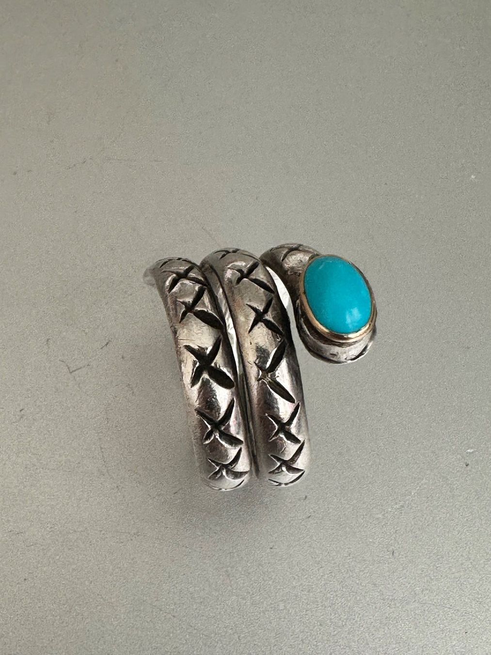 Anelli: Vintage Silber Ring mit Türkis: ca. 56-57 – Usato da Onex venduto da Antiqueshow 2